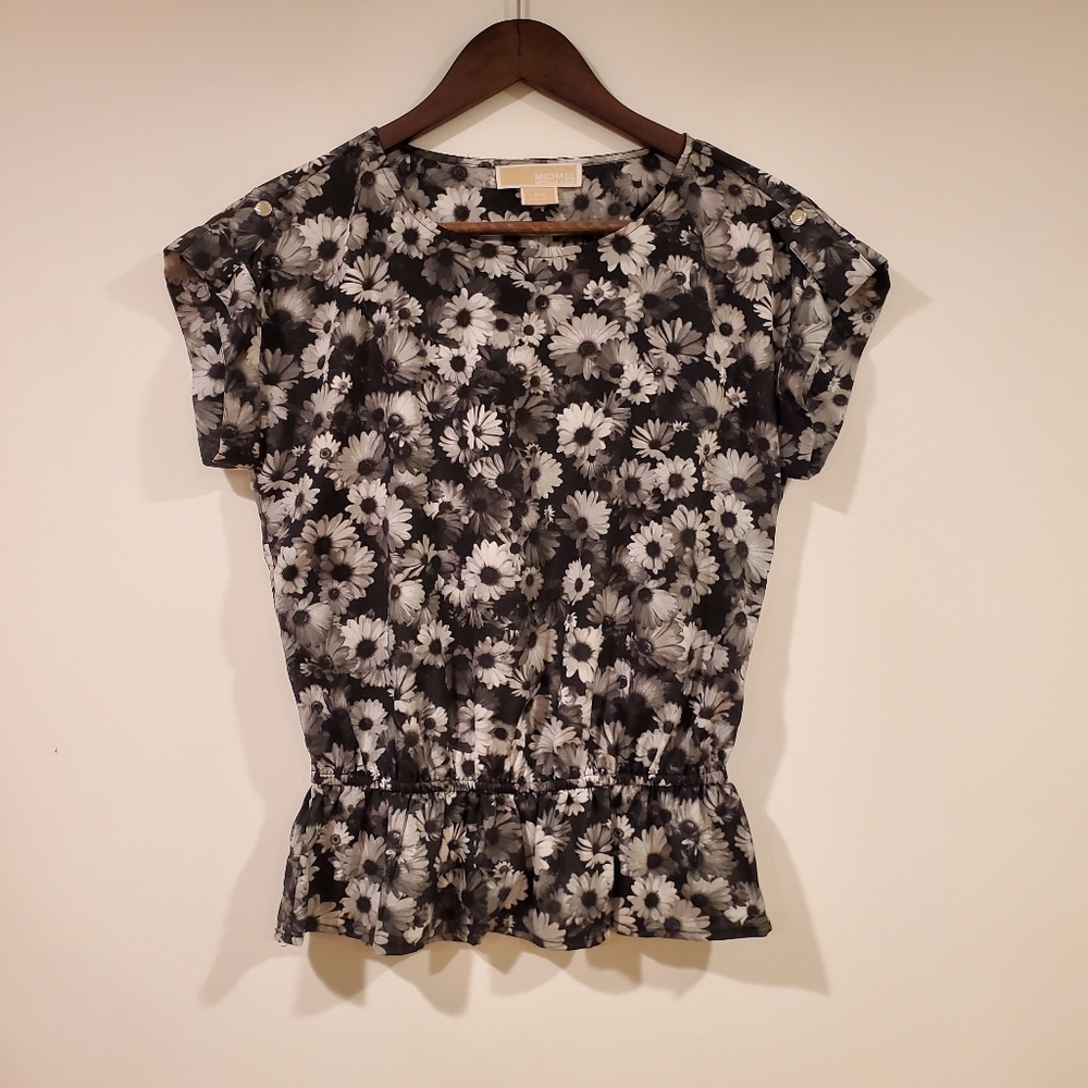 Michael Kors Floral Short Sleeve Blouse Women's SP